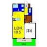 エム　ブルク 1LDKの間取り