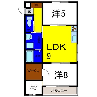 間取図 ピース・コウセイ勝瑞