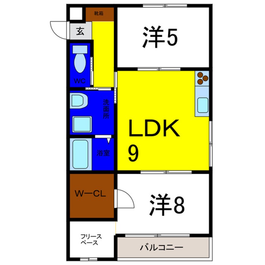 間取図 ピース・コウセイ勝瑞