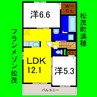 フランメゾン松茂 2LDKの間取り