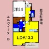 エルヴィータＢ 1LDKの間取り