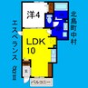 エスペランスαⅡ 1LDKの間取り