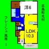 フレーシュ風雅Ⅰ 1LDKの間取り