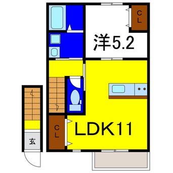 間取図 ピース・ドエルＡ