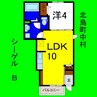 シーゲルＢ 1LDKの間取り