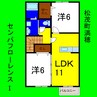 センパフローレンスⅠ 2LDKの間取り