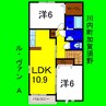 ル・ヴァンＡ 2LDKの間取り