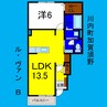 ル・ヴァンＢ 1LDKの間取り