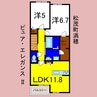 ピュア・エレガンスⅡ 2LDKの間取り
