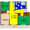 松茂マンション 3LDKの間取り