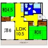 松茂マンション 3LDKの間取り