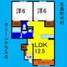 グリーンテラスＢ 2LDKの間取り