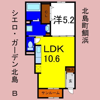 間取図 シエロ・ガーデン北島Ｂ