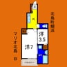 マリオ北島Ｂ 2Kの間取り