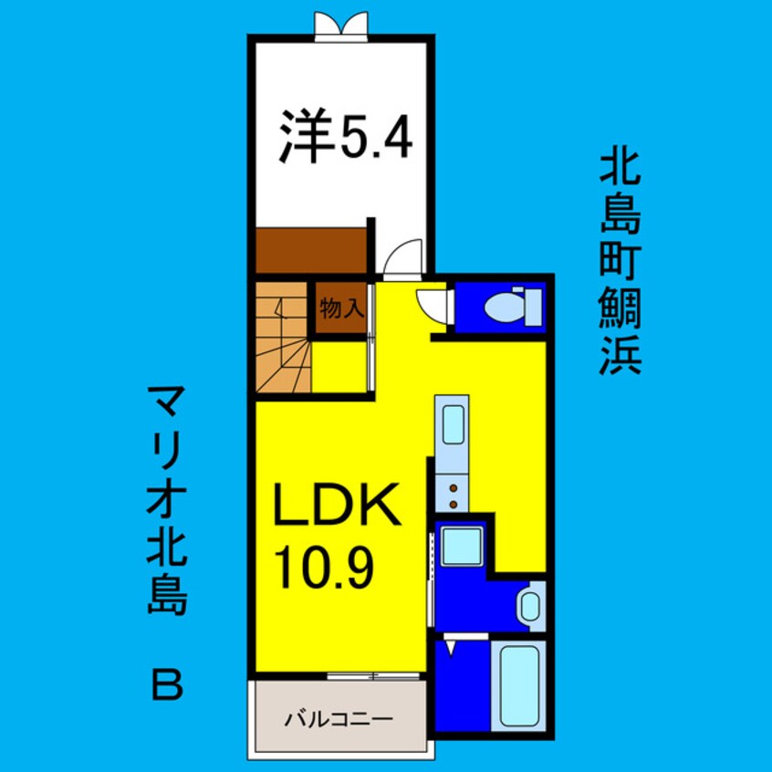 間取図 マリオ北島Ｂ