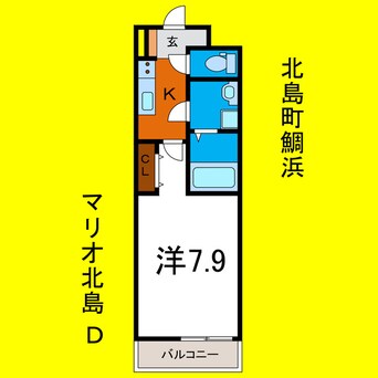 間取図 マリオ北島Ｄ