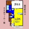 エスポワール・藍 1LDKの間取り