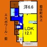 エスポワール・藍 1LDKの間取り