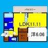 シエル 1LDKの間取り