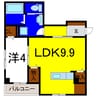 ピース・コウセイ古川 1LDKの間取り