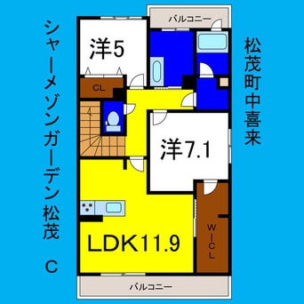 間取図 シャーメゾンガーデン松茂Ｃ
