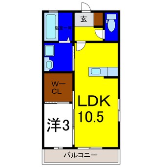 間取図 ＳＥＧＵＲＡ笹木野Ｂ