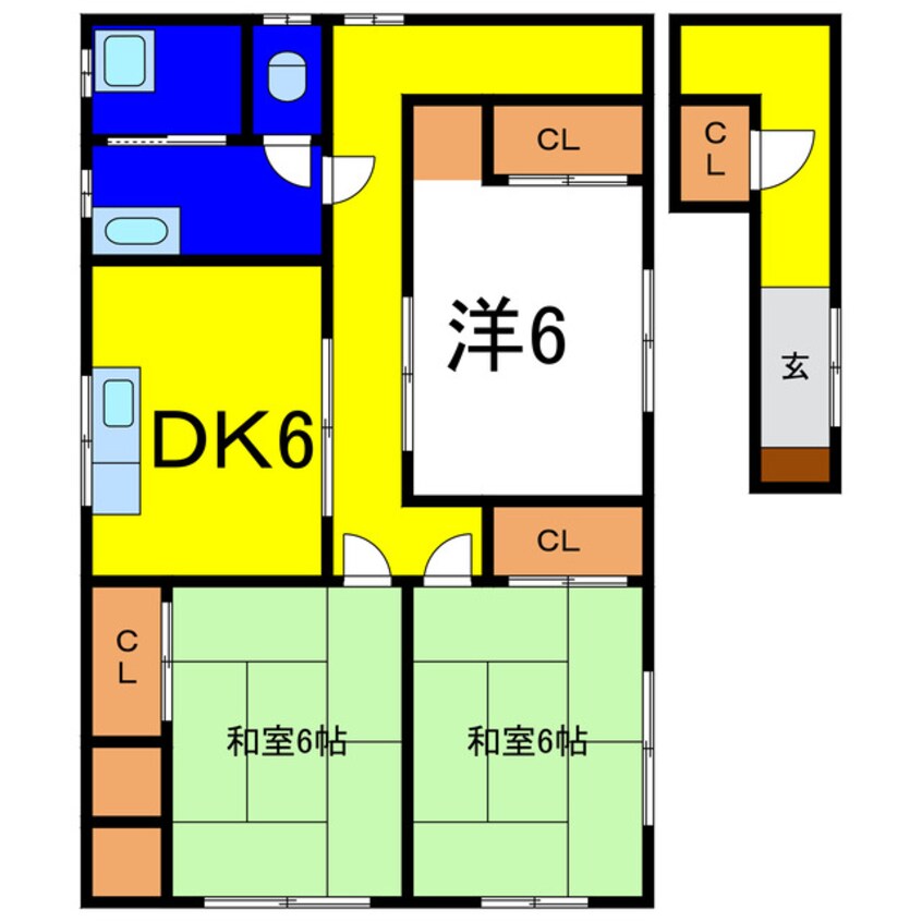 間取図 ハイツ勝瑞