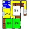 ハイツ勝瑞 3DKの間取り