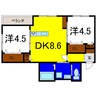 ピース・レジーナ 2DKの間取り