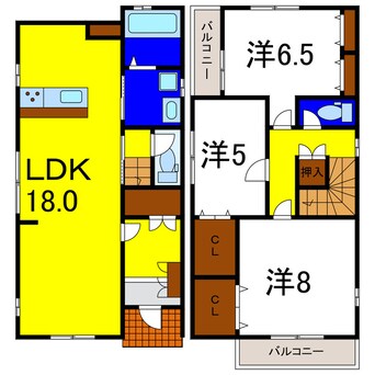 間取図 北島町中村戸建（AP）