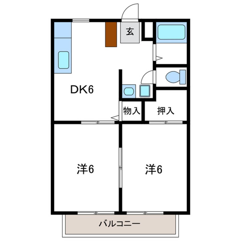 間取図 稲垣ハイツ10