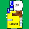 ラバーズハウス川内 1LDK+Sの間取り