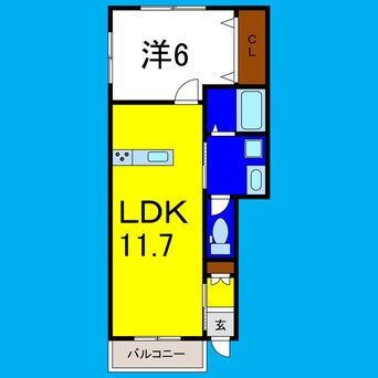 間取図 ピーススクエア笹木野A棟