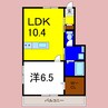 ピーススクエア笹木野B棟 1LDKの間取り