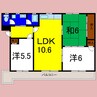 第11愛日ハイツ 3LDKの間取り