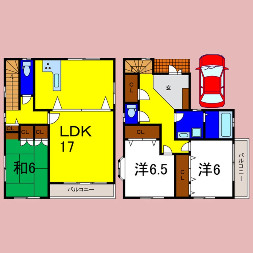 間取図 藍住町徳命戸建（NV）