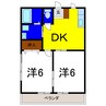 YK+ホームA 2DKの間取り