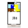 アンビロン 1Kの間取り