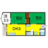 渭東ハイツ 3DKの間取り