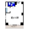 アーバンハイム東 1Rの間取り