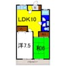 高橋ビル 2LDKの間取り
