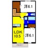 オリエンタルコート北島 2LDKの間取り
