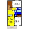 オリエンタルコート北島 2LDKの間取り