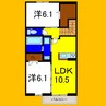 オリエンタルコート北島 2LDKの間取り
