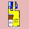 オリエンタルコート北島 1LDKの間取り