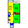 福永マンション 2DKの間取り