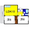 矢田マンション 2LDKの間取り