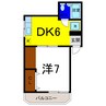 スカイハイツⅢ 1DKの間取り