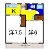 ロイヤルハイツ 2Kの間取り