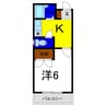 シティガーデン富田 1Kの間取り